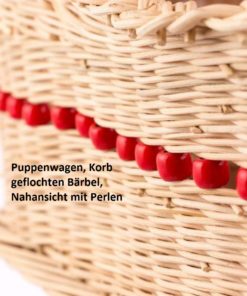 Puppenwagen, Korb  geflochten Bärbel - 2